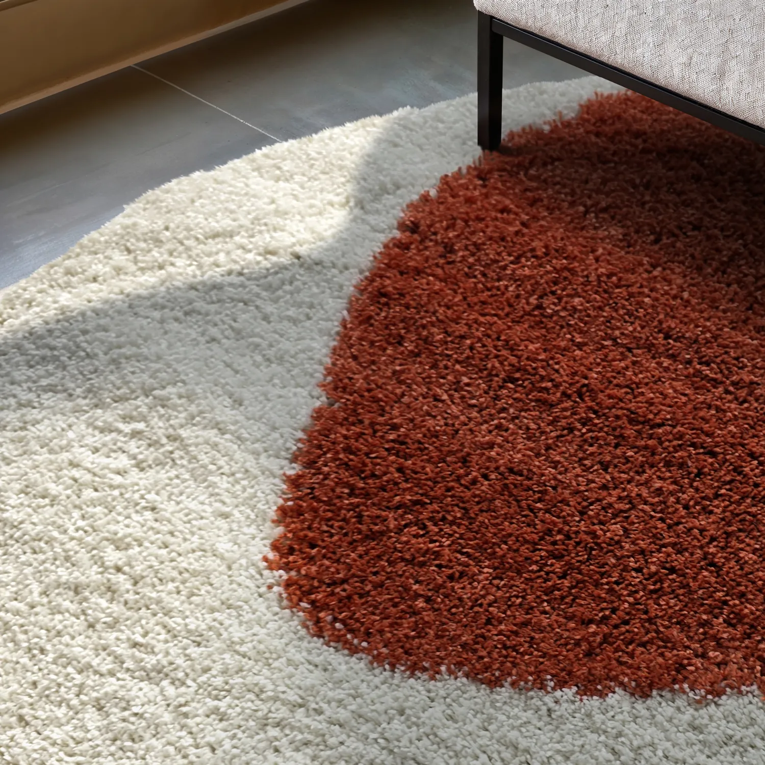 Kerek szőnyegek - Sanghar (fehér/narancs/zöld)