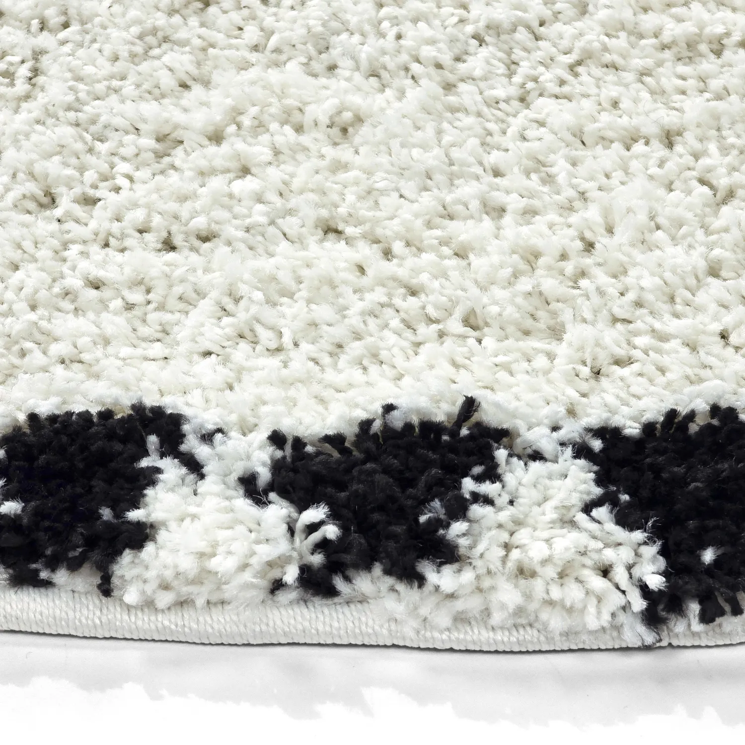Kerek szőnyegek - Tiznit (fehér/fekete)