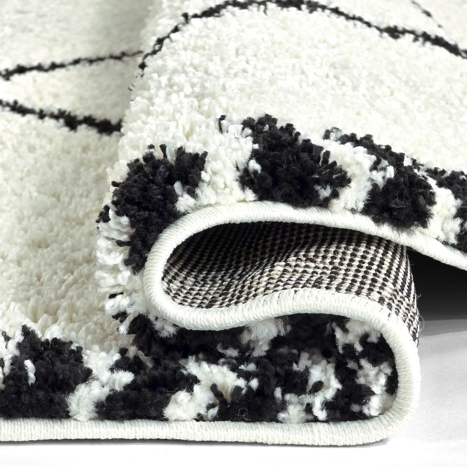 Kerek szőnyegek - Tiznit (fehér/fekete)