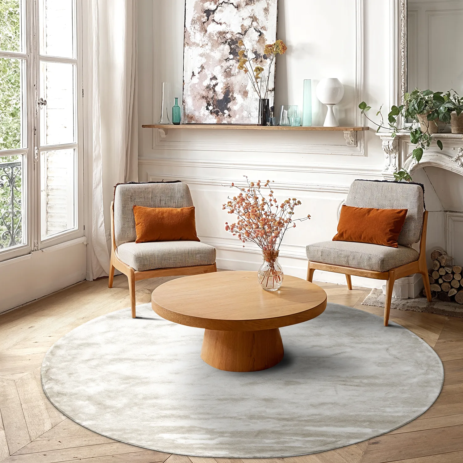 Kerek szőnyeg - Jodhpur Special Luxury Edition (offwhite)