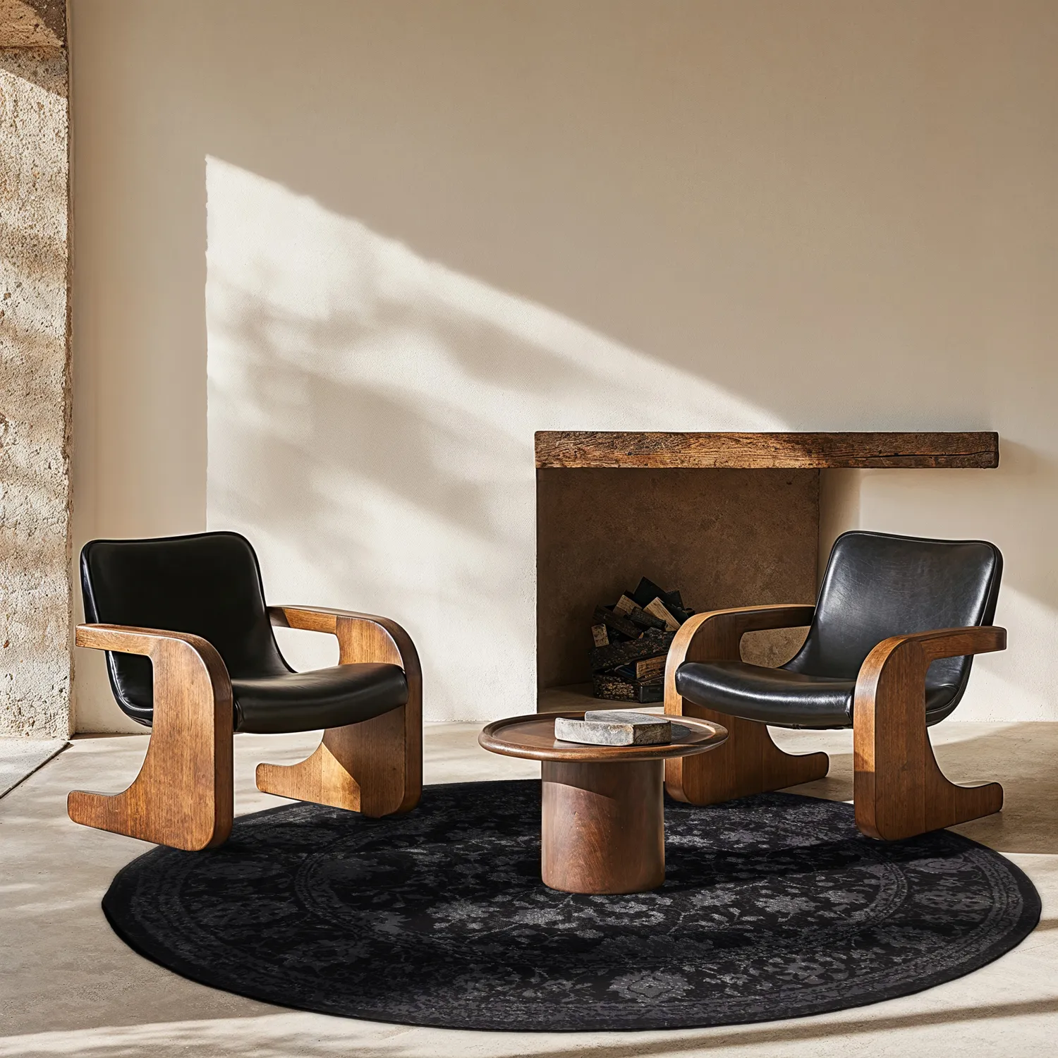 Kerek szőnyeg - Peking Majestic (fekete)