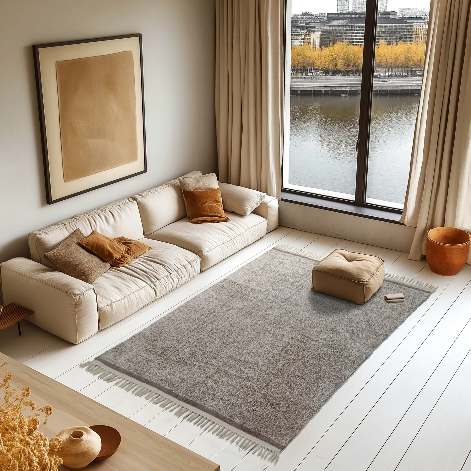 Shaggy szőnyeg - Celina Natural Cotton Shaggy (bézs/barna)