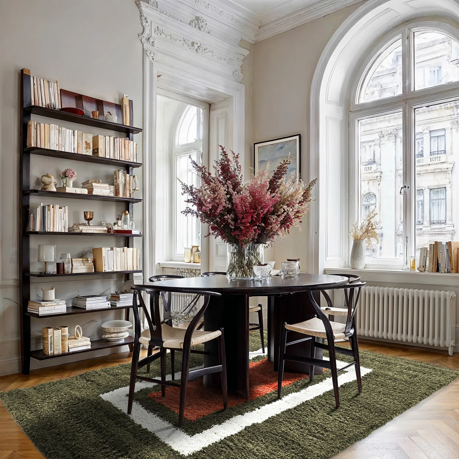 Shaggy szőnyeg - Alsace (zöld/fehér/narancs)