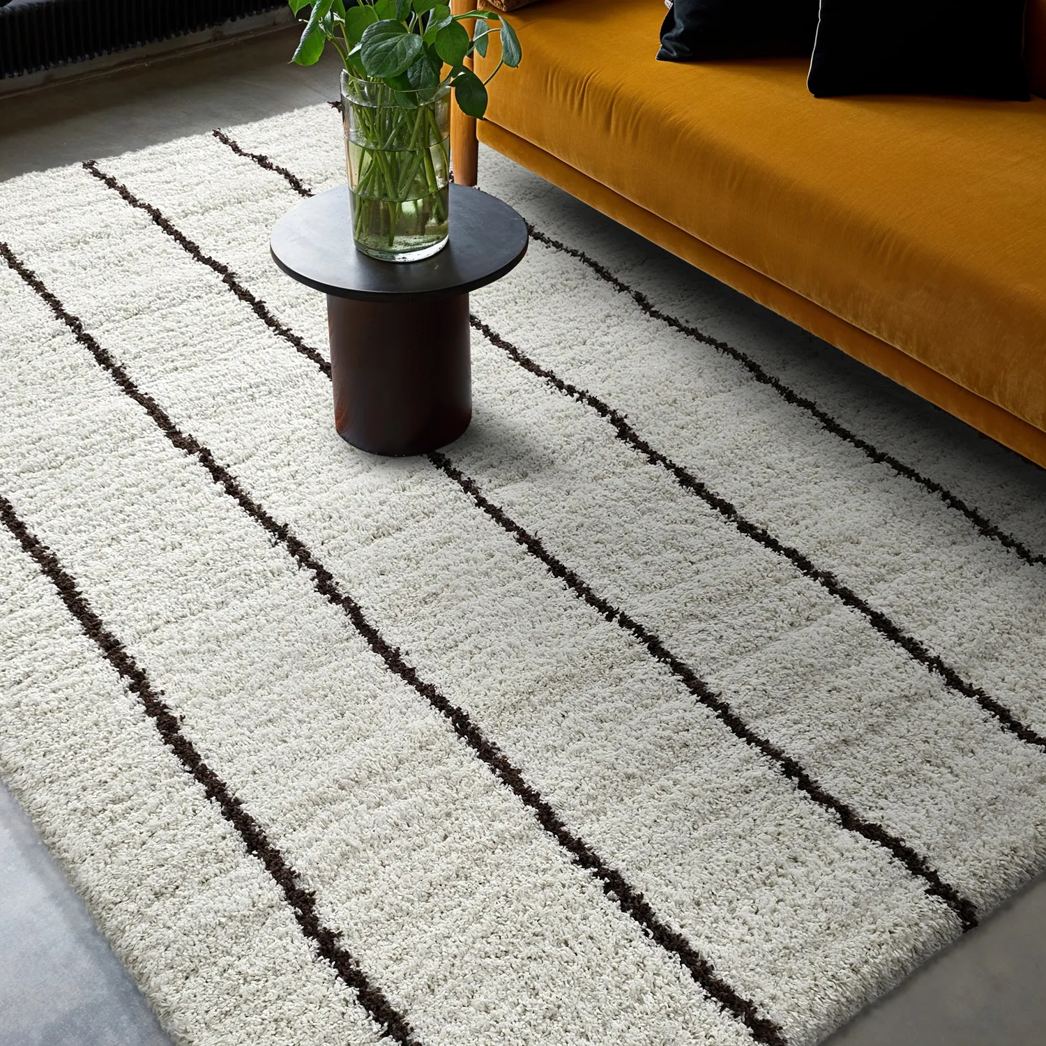 Shaggy szőnyeg - Eze (fehér/barna)