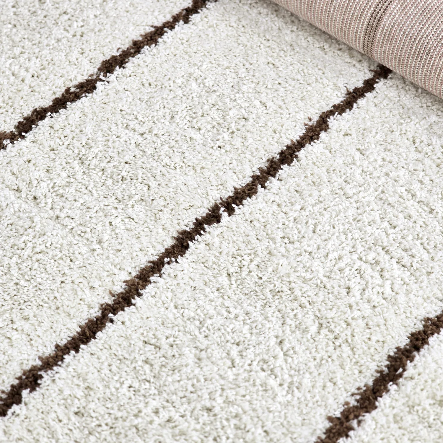 Shaggy szőnyeg - Eze (fehér/barna)