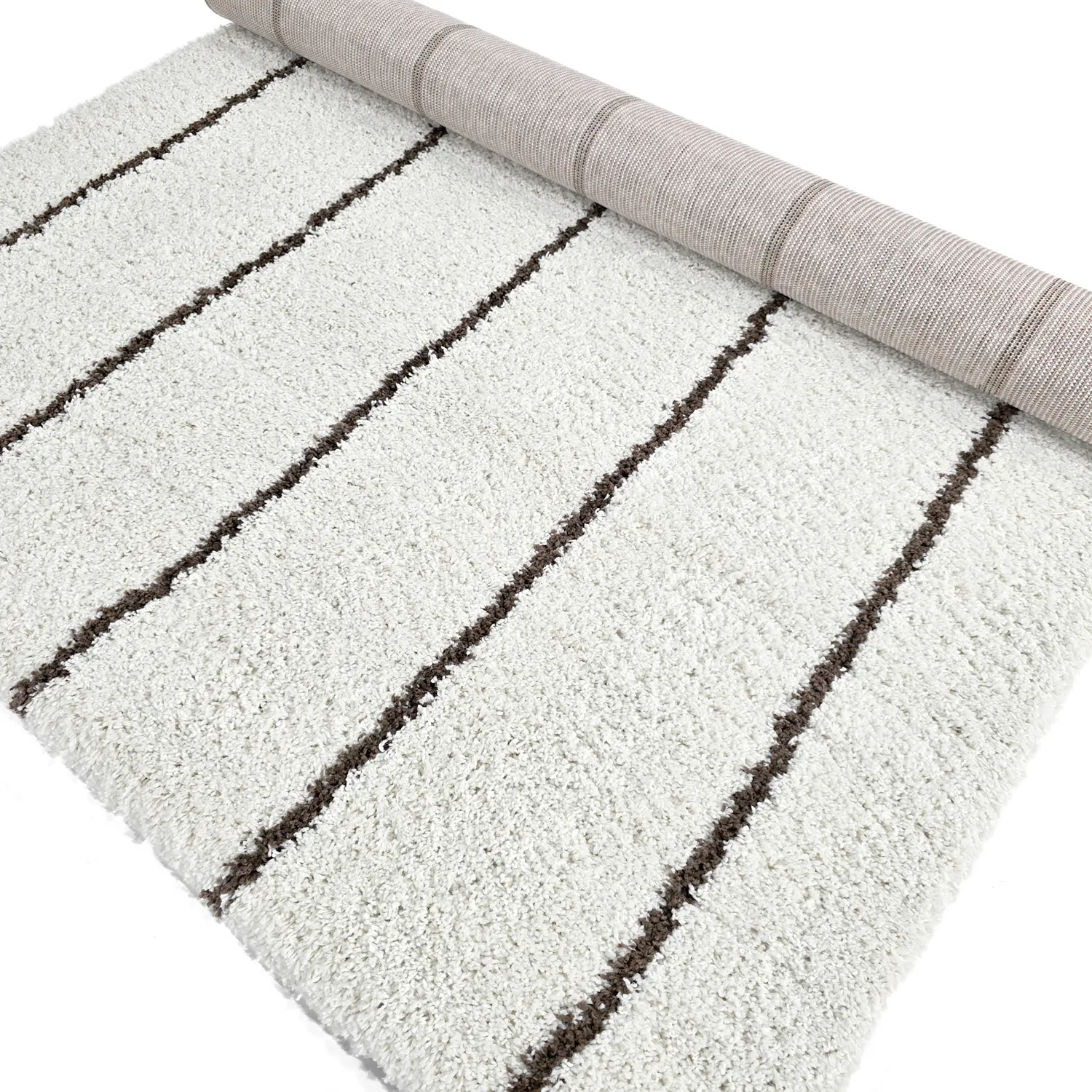 Shaggy szőnyeg - Eze (fehér/barna)
