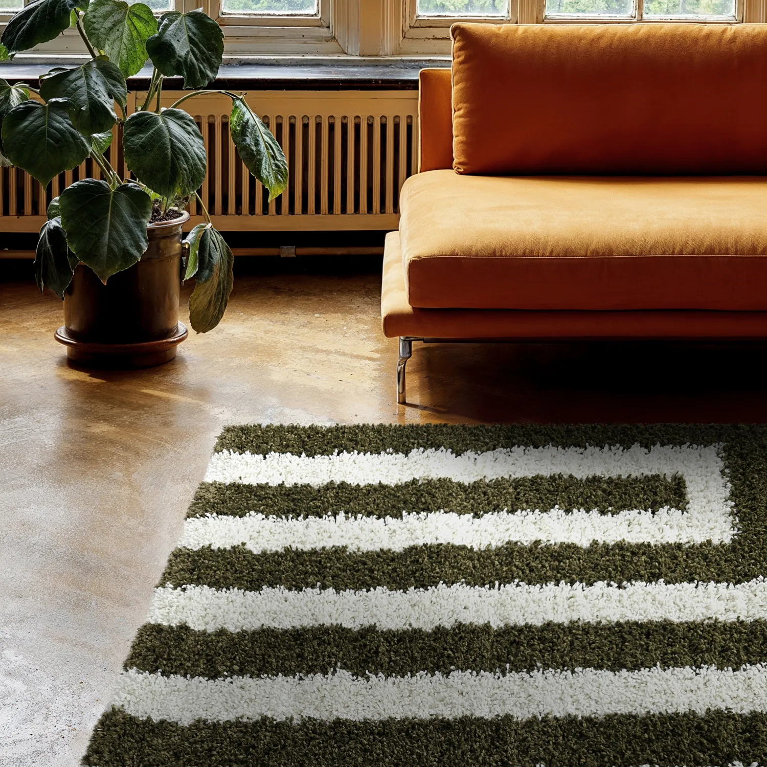 Shaggy szőnyeg - Imilchil (fehér/zöld)