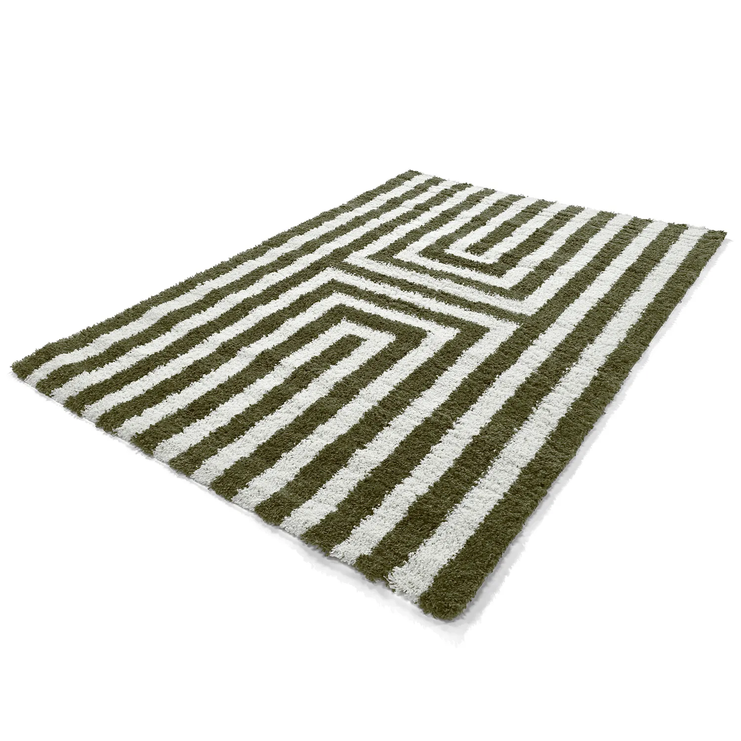 Shaggy szőnyeg - Imilchil (fehér/zöld)
