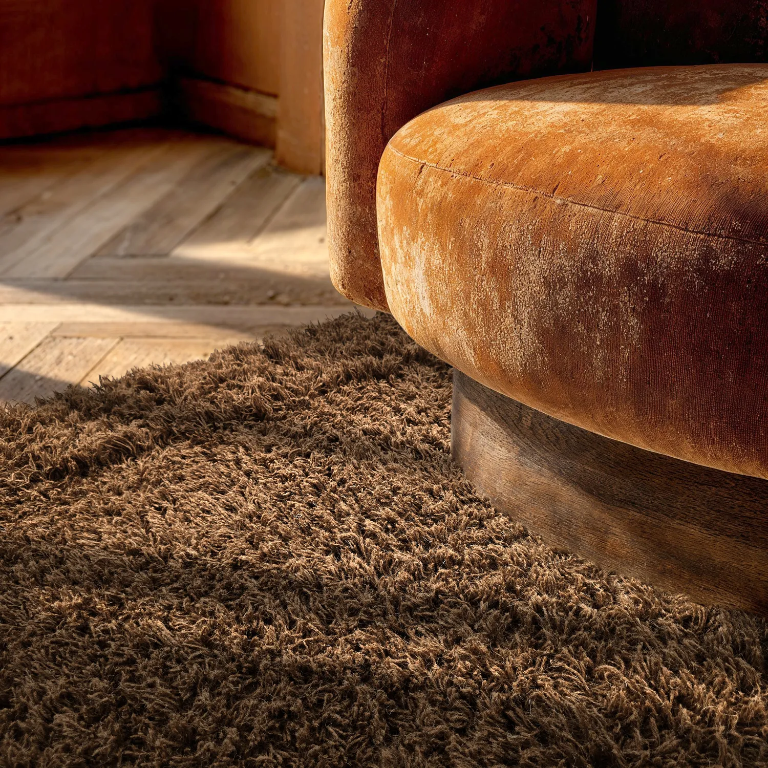 Shaggy szőnyeg - Melilla Hand Woven Wool Shaggy (barna)