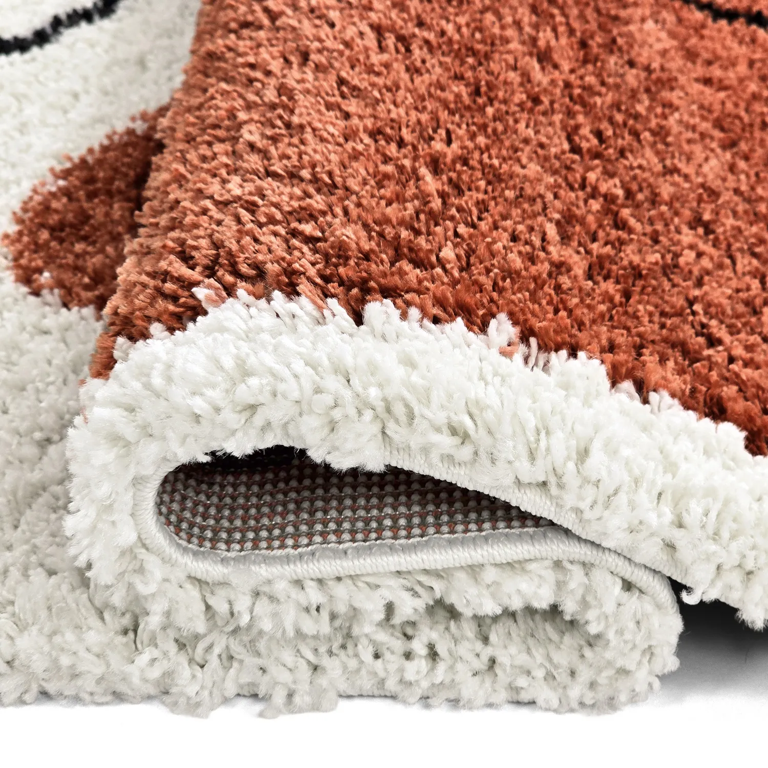 Shaggy szőnyeg - Sanghar (fehér/narancs/zöld)