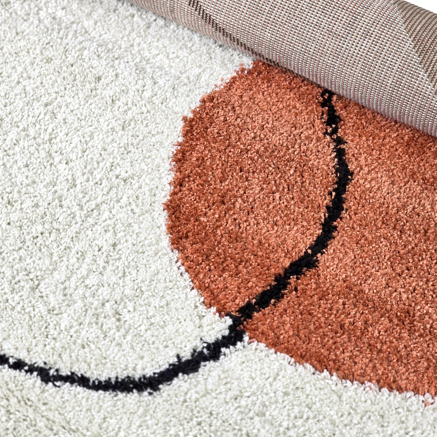 Shaggy szőnyeg - Sanghar (fehér/narancs/zöld)