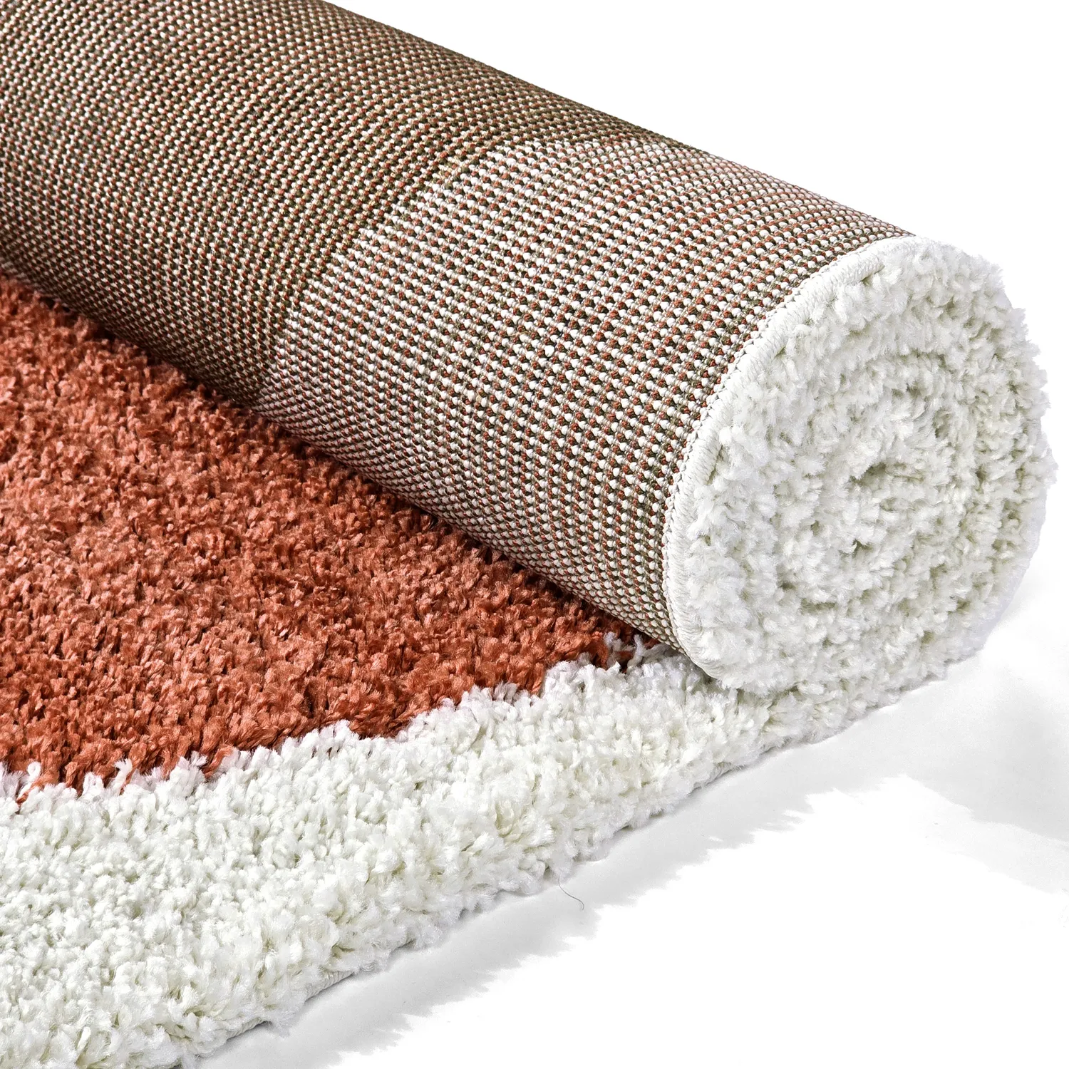 Shaggy szőnyeg - Sanghar (fehér/narancs/zöld)