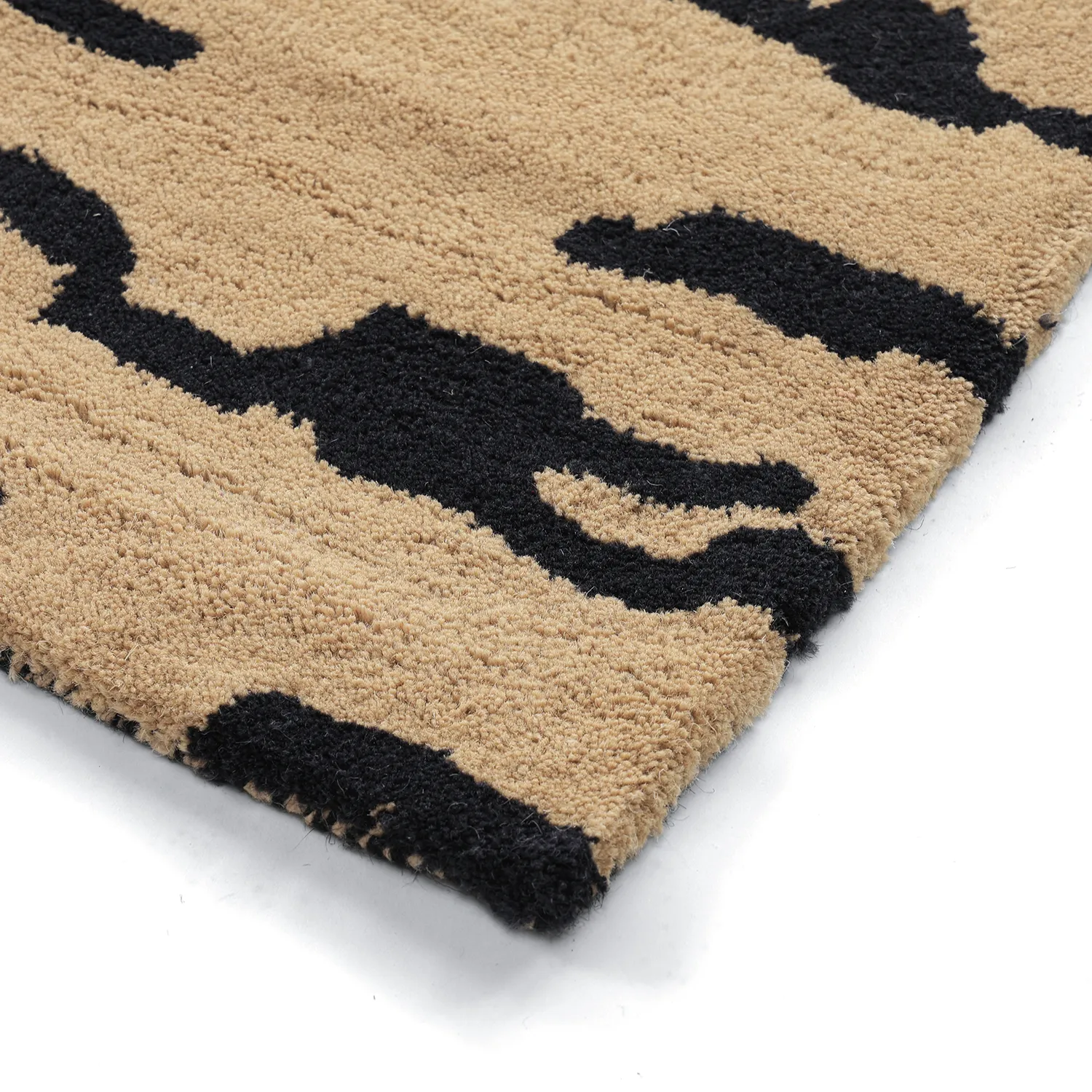 Shaggy szőnyeg - Zebra Tufted Wool Premium (bézs/fekete)