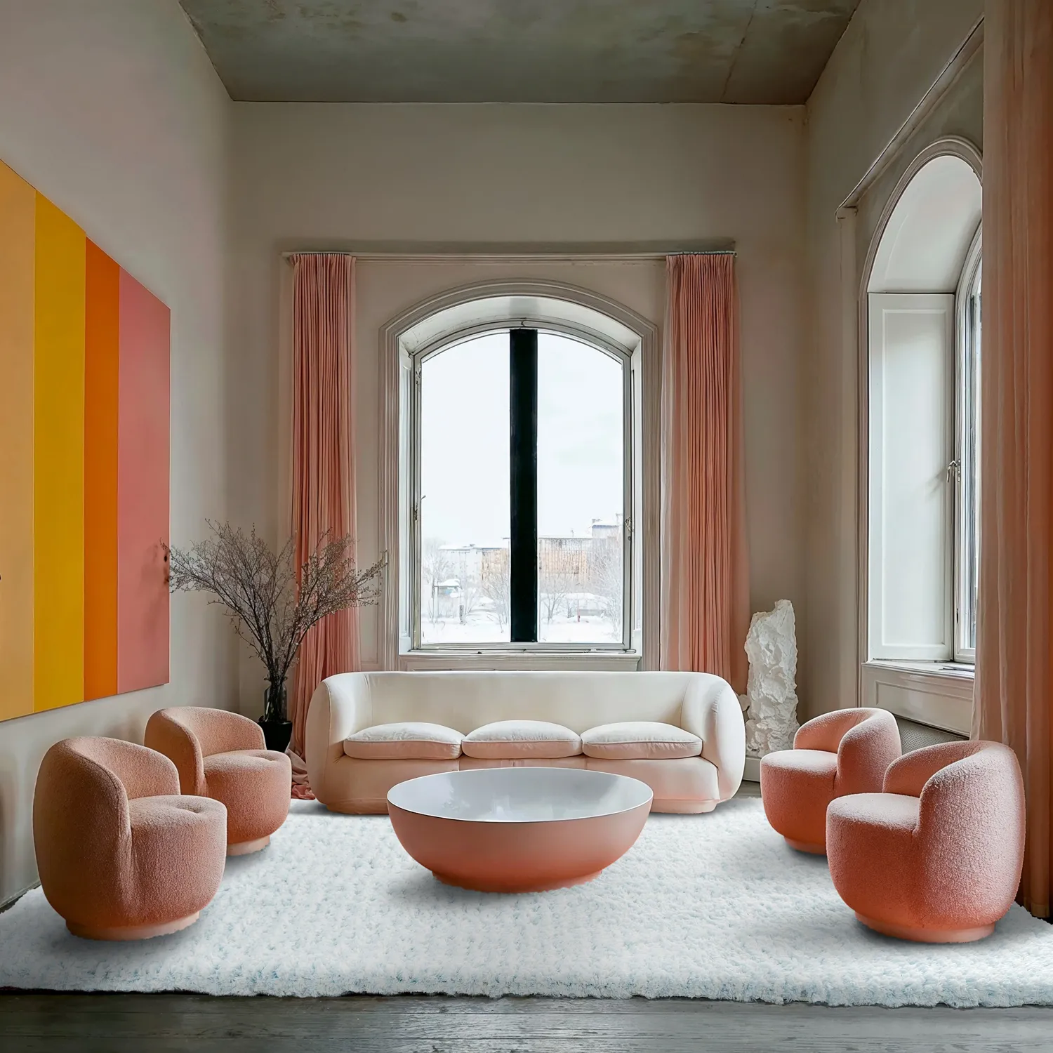 Shaggy szőnyeg - Aden (világoskék/fehér)