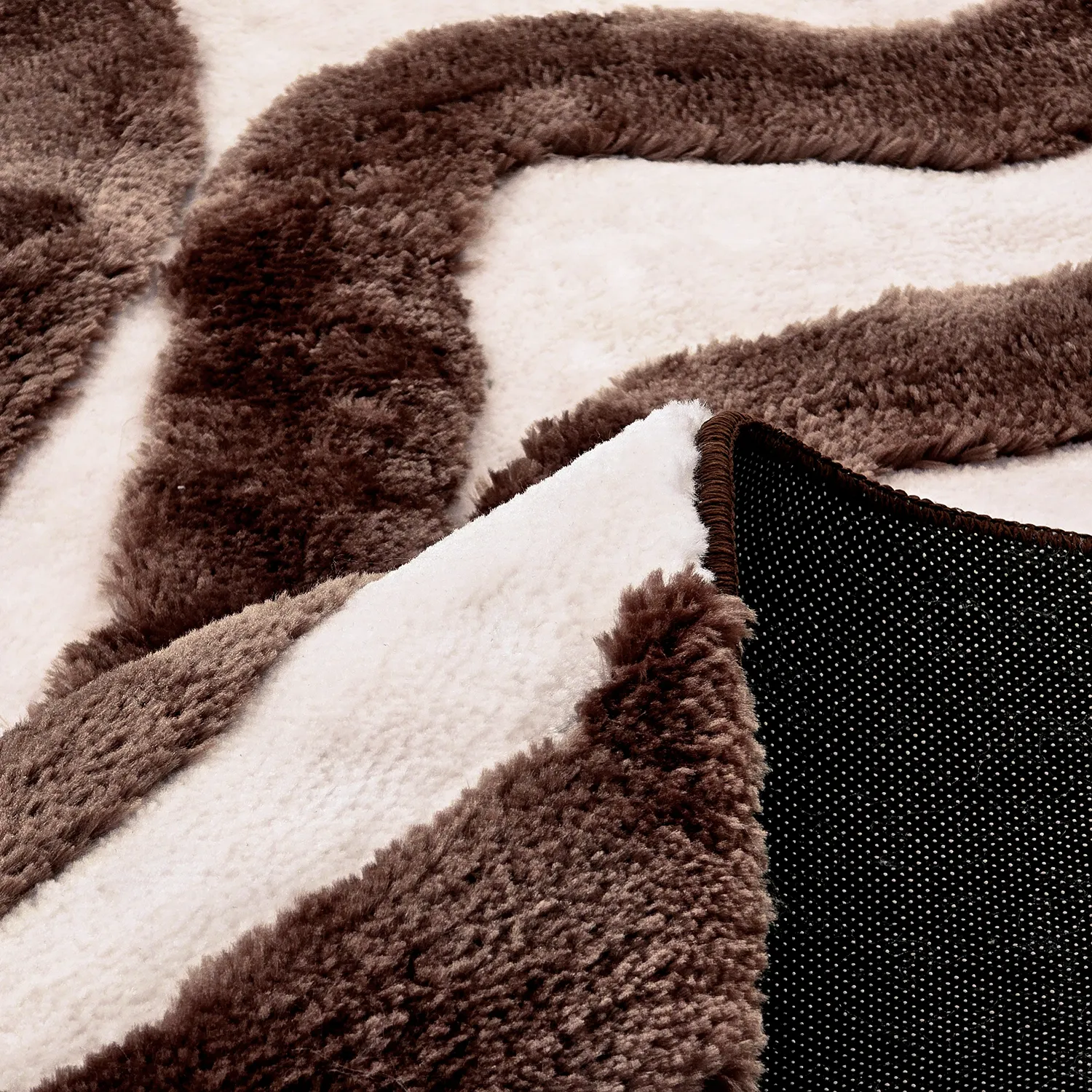 Shaggy szőnyeg - Akaba (barna/világos rózsaszín)