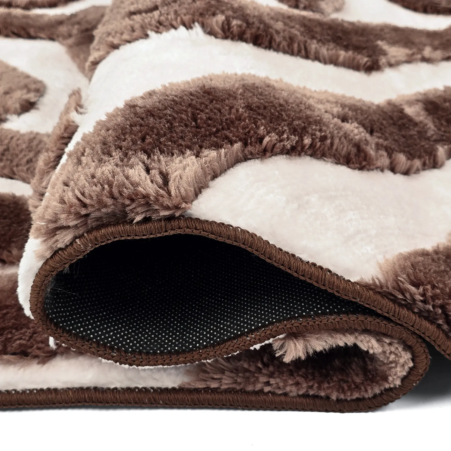 Shaggy szőnyeg - Akaba (barna/világos rózsaszín)