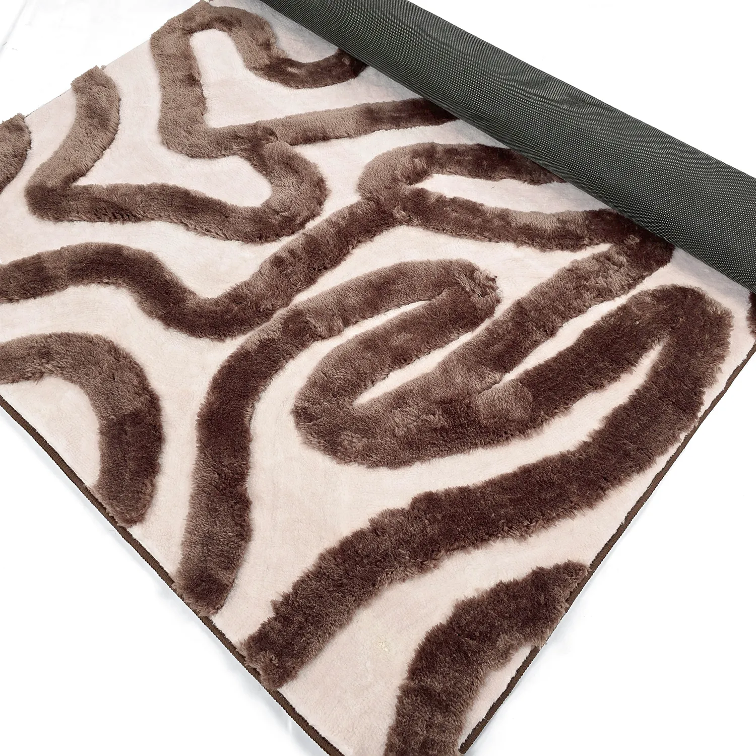 Shaggy szőnyeg - Akaba (barna/világos rózsaszín)