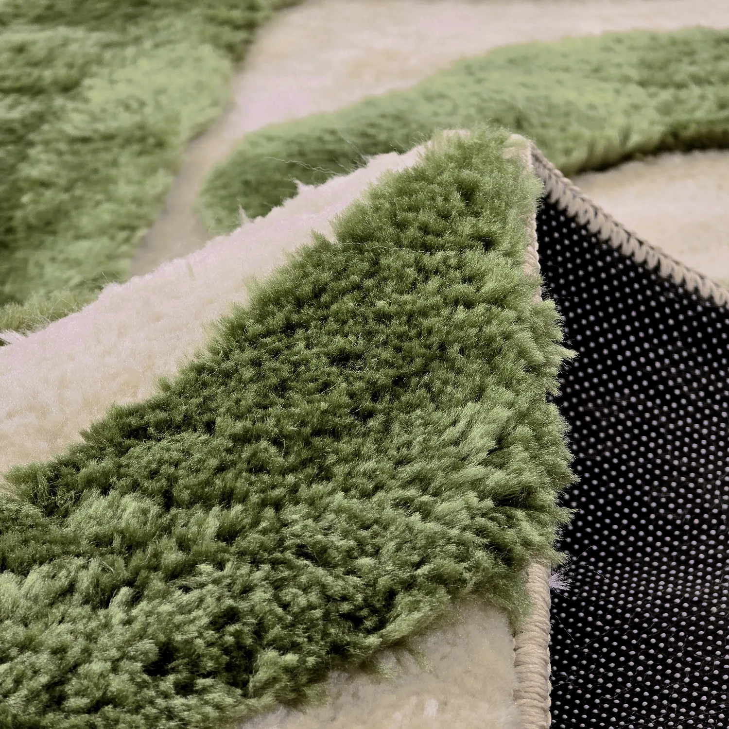 Shaggy szőnyeg - Akaba (krém/zöld)