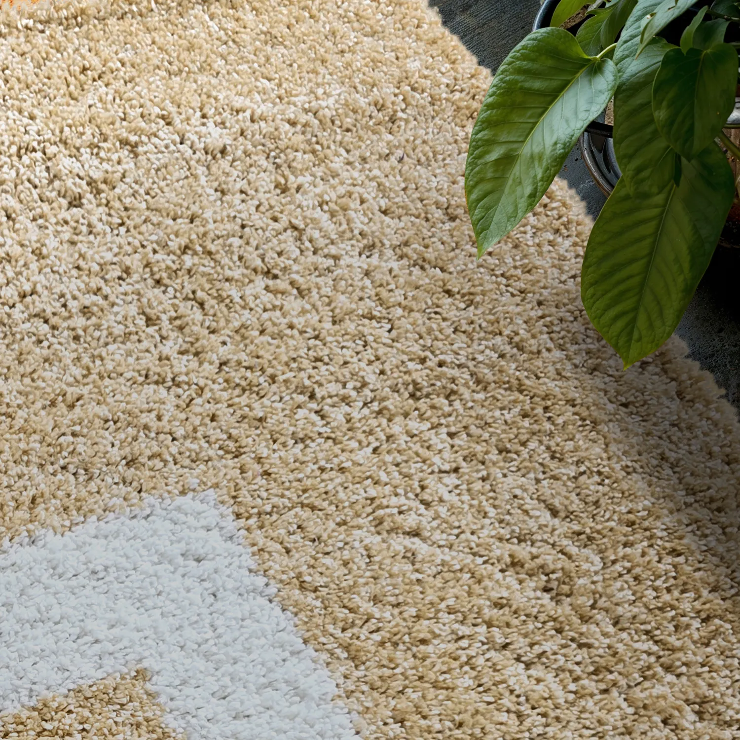 Shaggy szőnyeg - Alsace (bézs/fehér/barna)