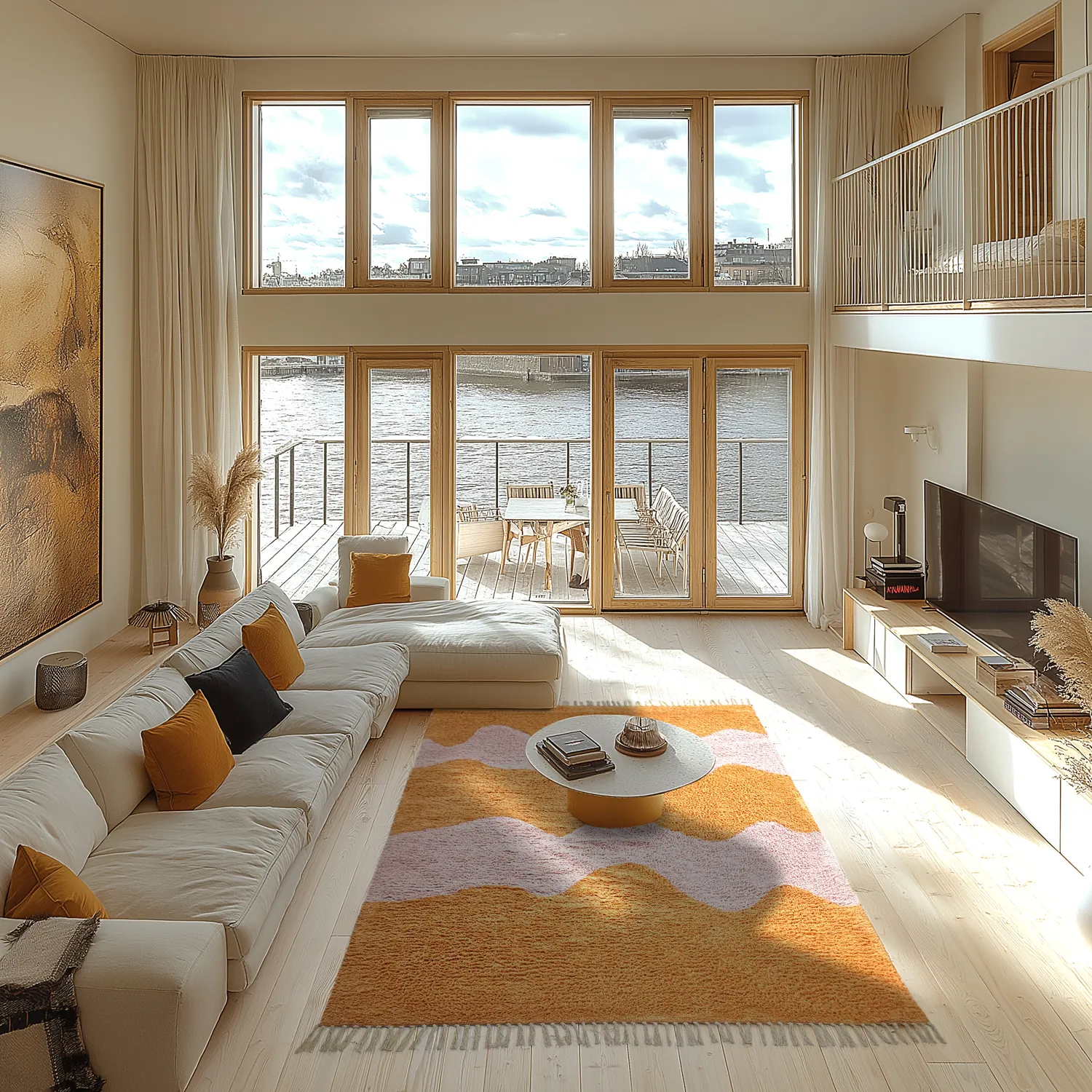 Shaggy szőnyeg - Amira Natural Cotton Shaggy (narancssárga/rózsaszín)