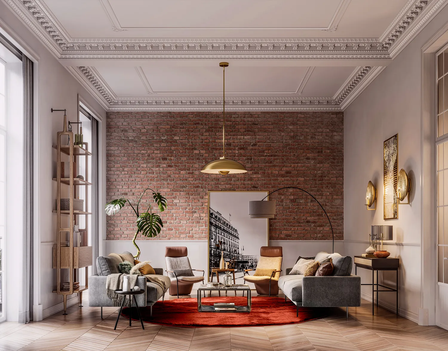 Kerek szőnyegek - Aranga Super Soft Fur (piros)