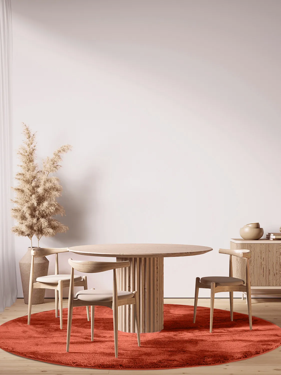 Kerek szőnyegek - Aranga Super Soft Fur (piros)