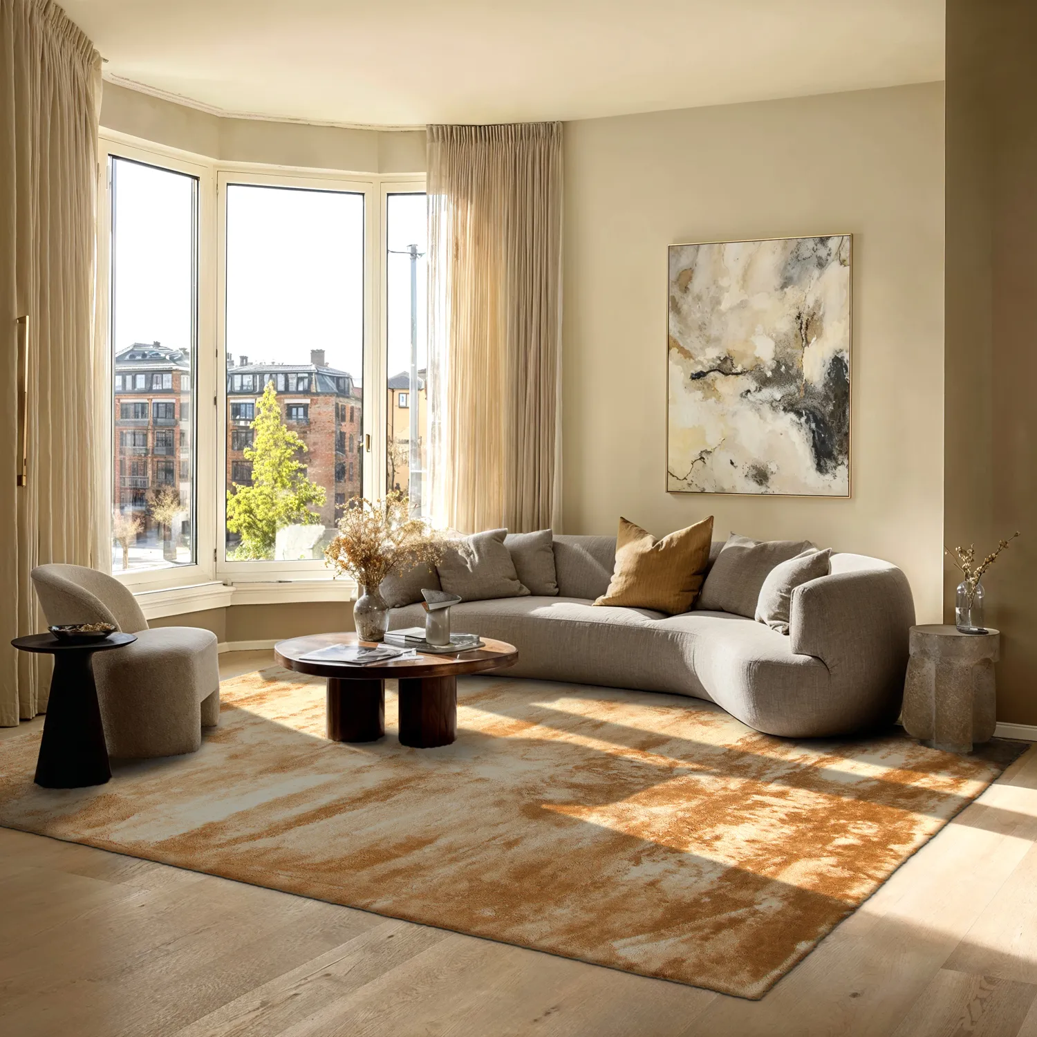 Shaggy szőnyeg - Aranga Super Soft Fur (világos narancs)