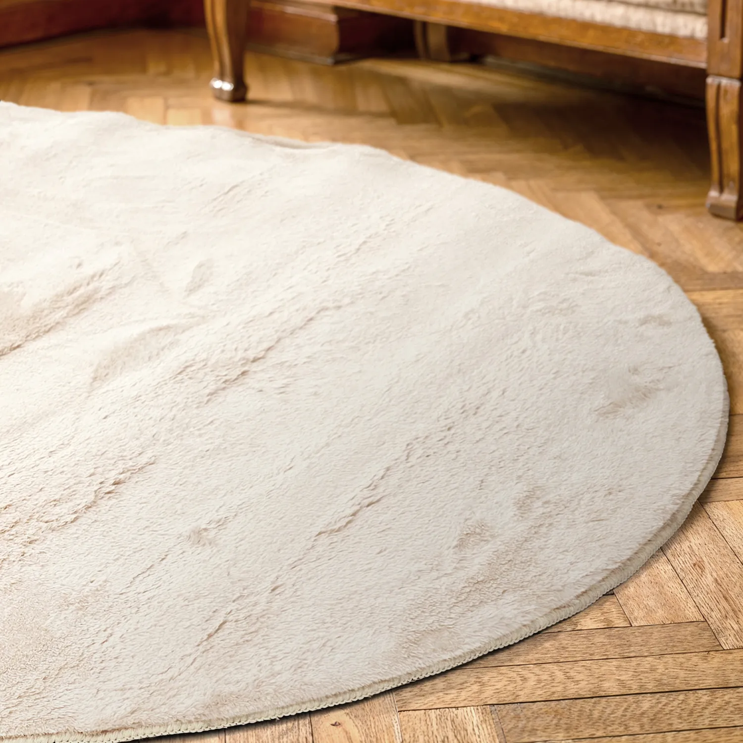 Ovális shaggy szőnyeg - Aranga Super Soft Fur (bézs)