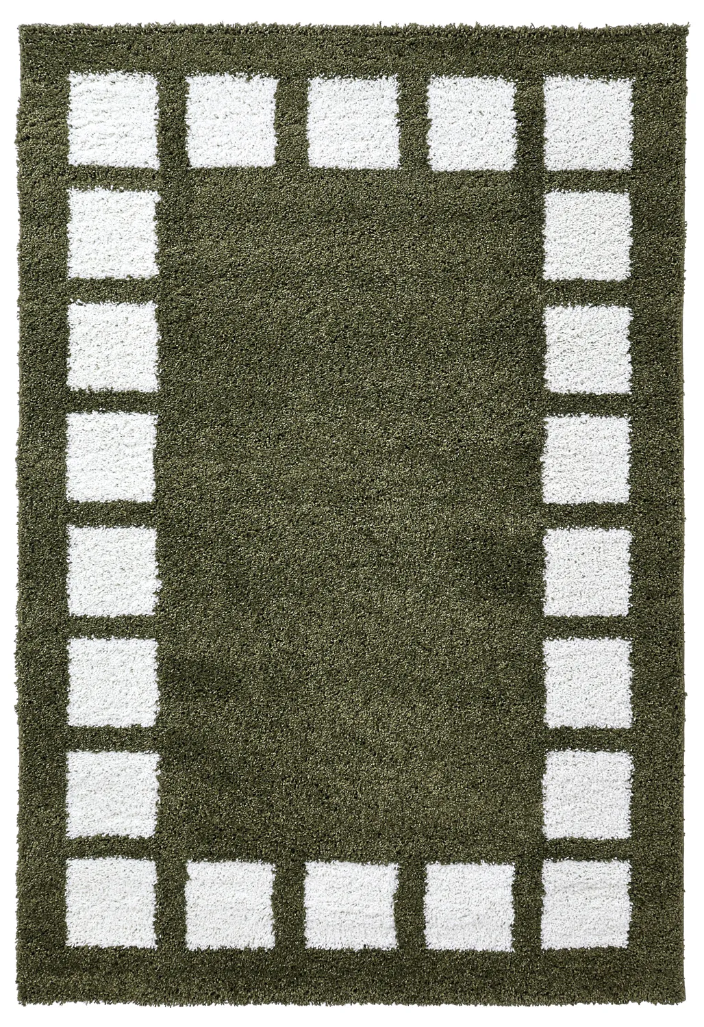 Shaggy szőnyeg - Asilah (zöld/fehér)