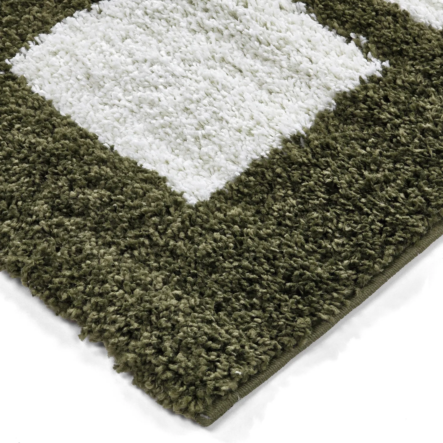 Shaggy szőnyeg - Asilah (zöld/fehér)