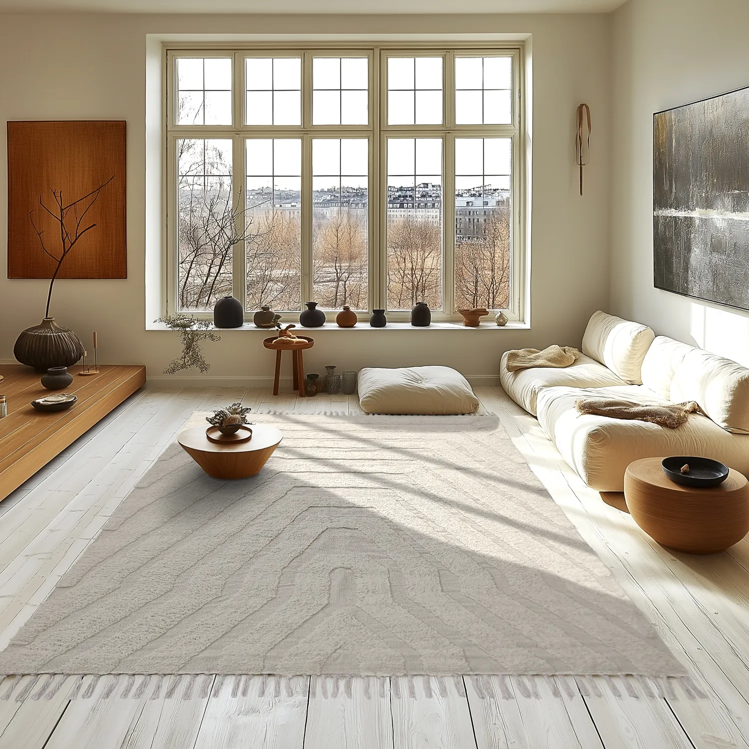 Shaggy szőnyeg - Callista Natural Cotton Shaggy (bézs)