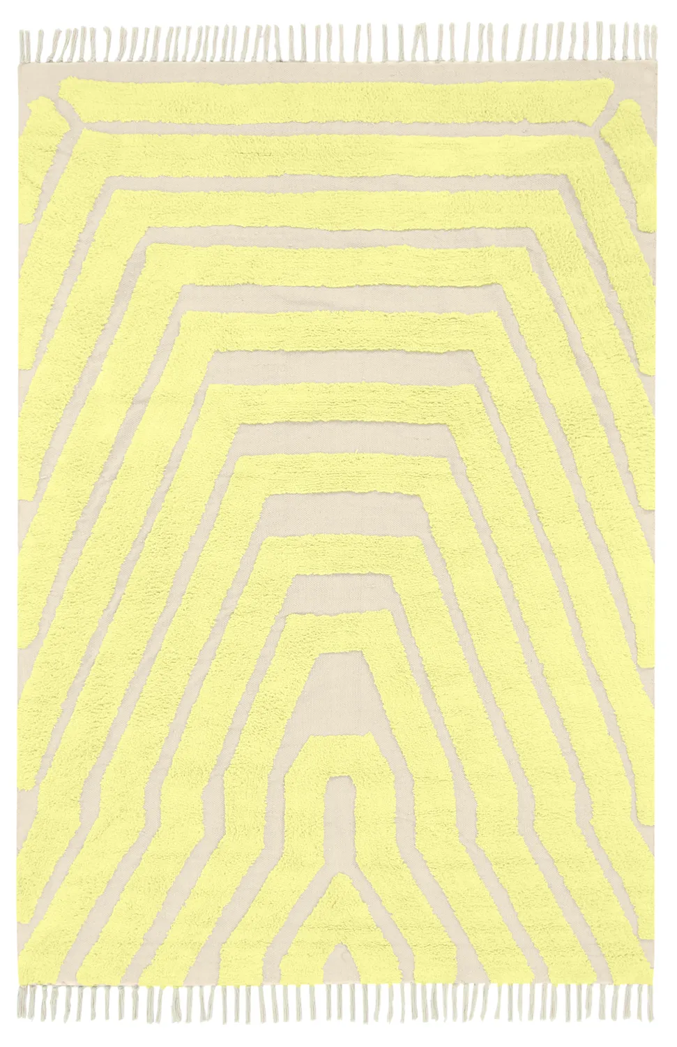 Shaggy szőnyeg - Callista Natural Cotton Shaggy (sárga)