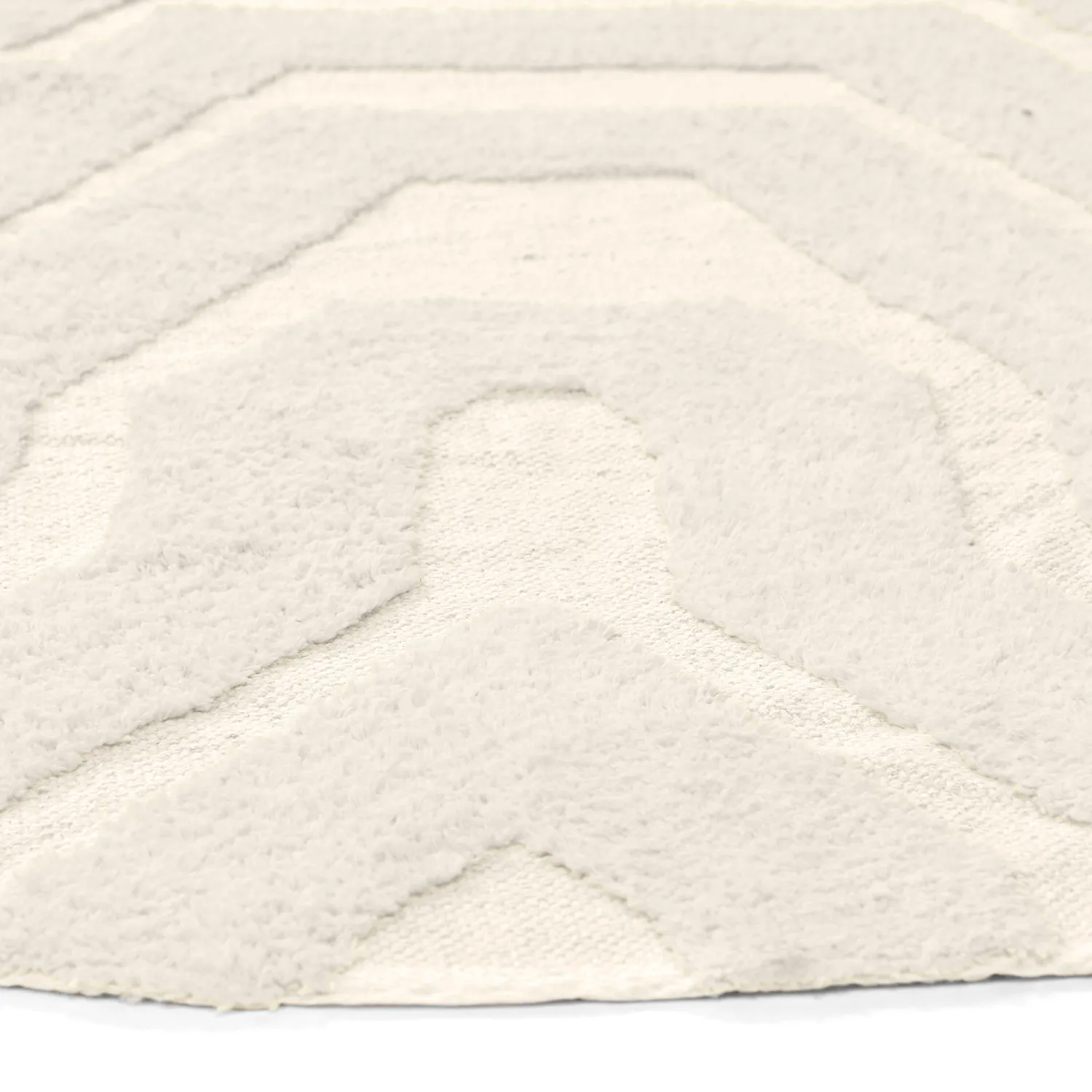 Kerek szőnyeg - Callista Natural Cotton Shaggy (bézs)