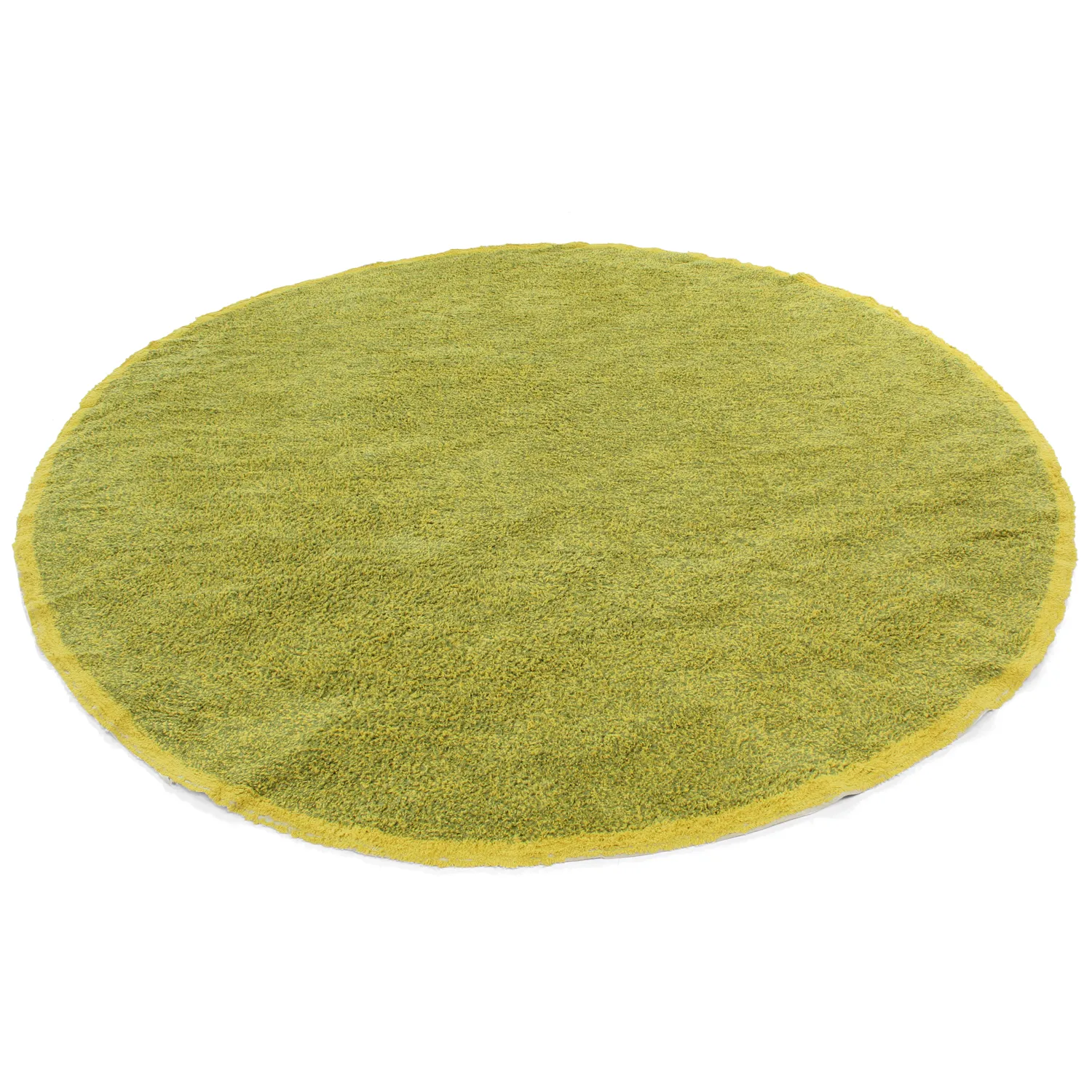 Kerek szőnyeg - Celina Natural Cotton Shaggy (zöld/sárga)