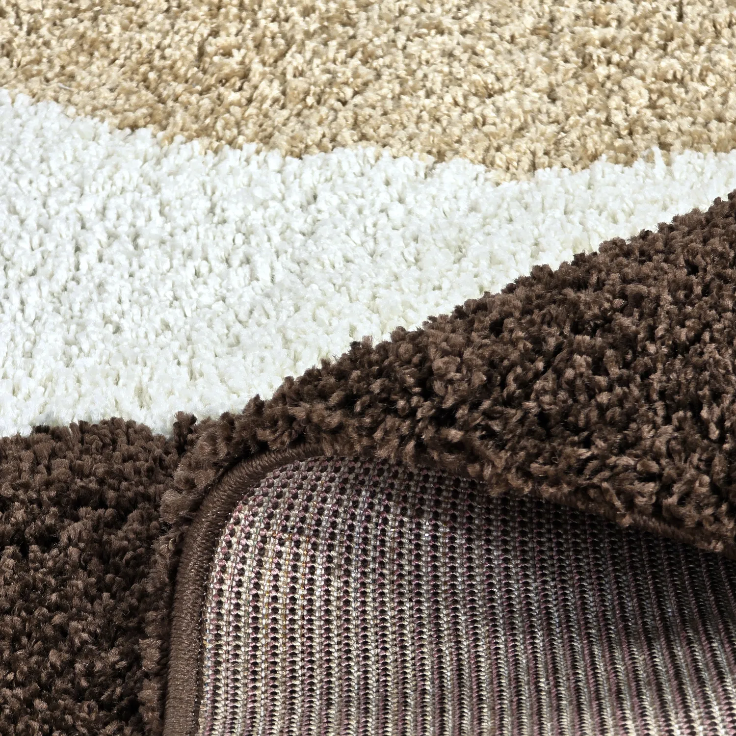 Shaggy szőnyeg - Chiniot (barna/bézs/fehér)