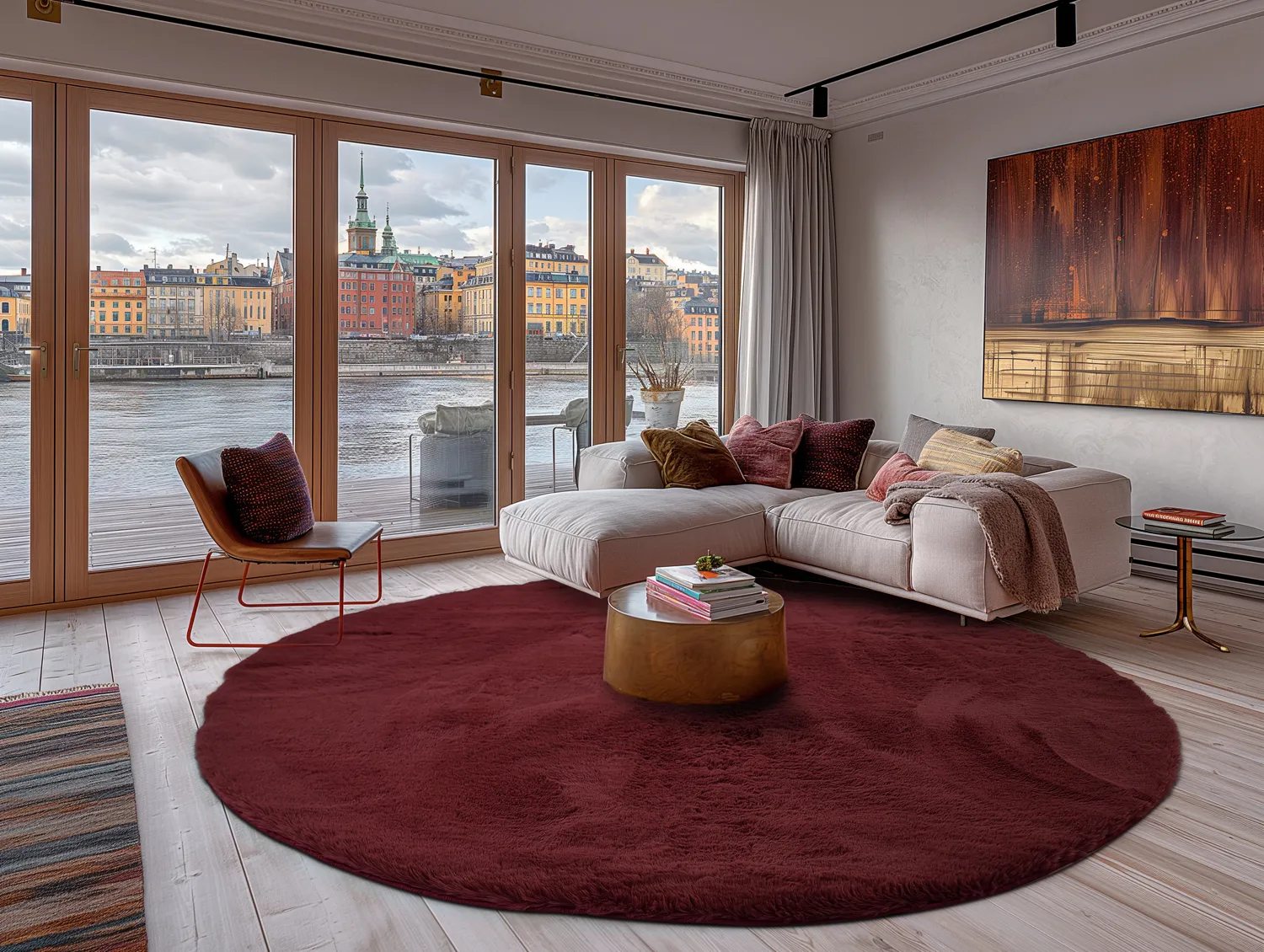 Kerek szőnyegek - Cloud Super Soft (piros)