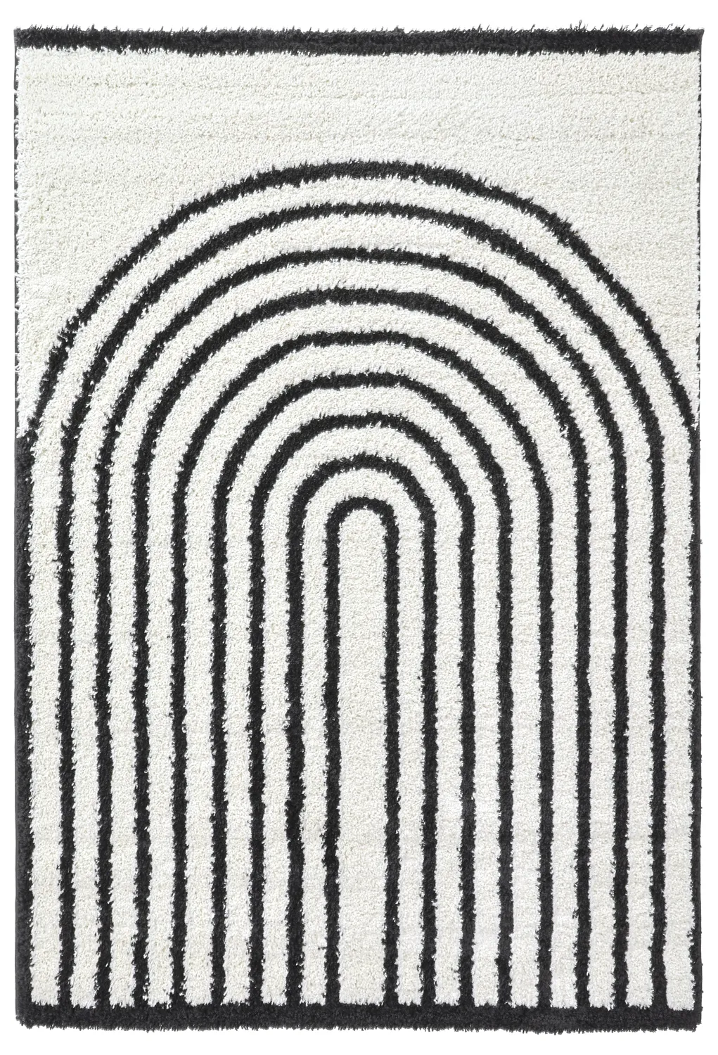 Shaggy szőnyeg - Cluny (fehér/fekete)