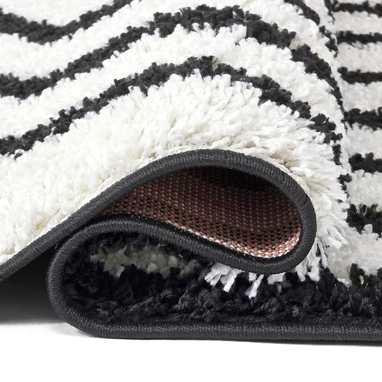 Shaggy szőnyeg - Cluny (fehér/fekete)