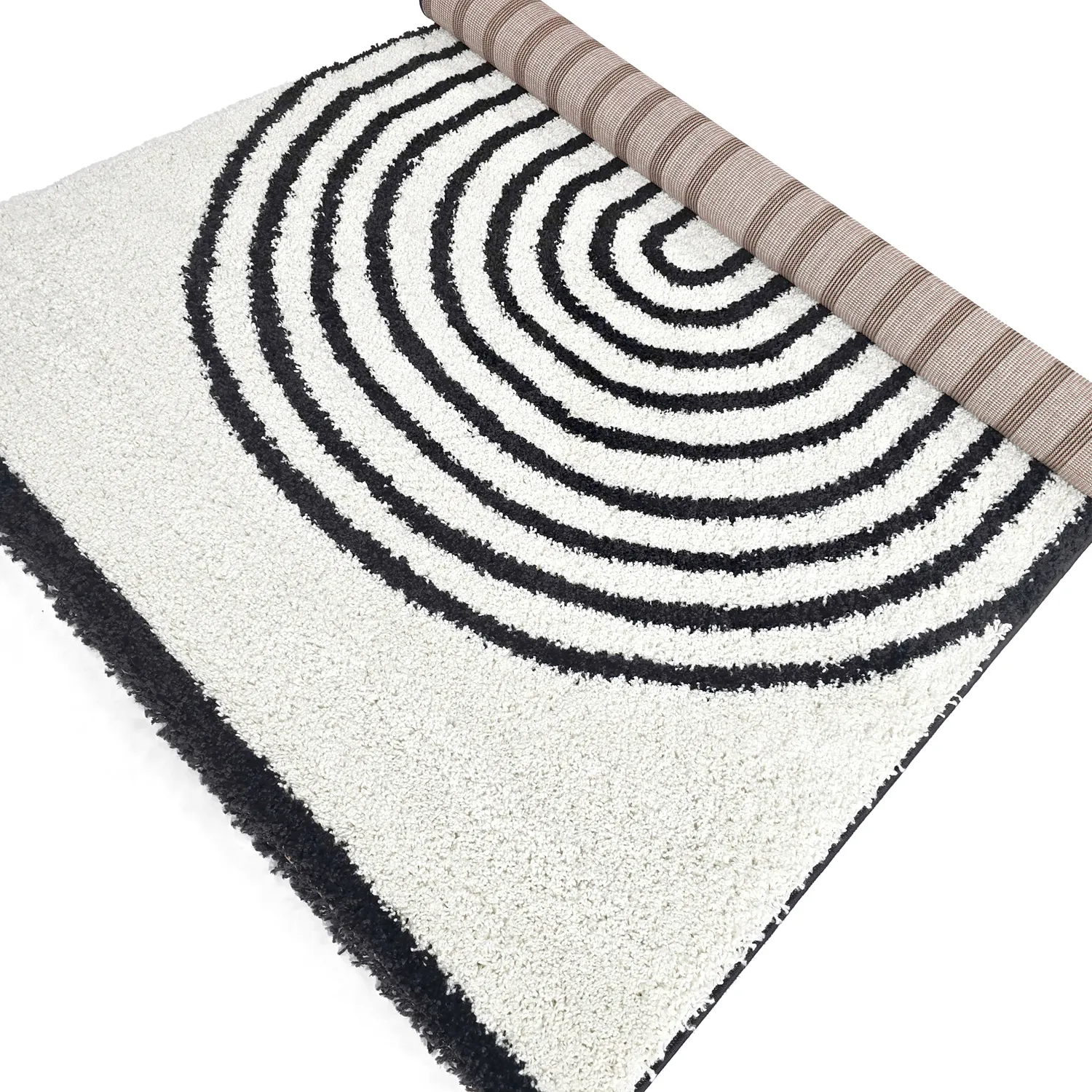 Shaggy szőnyeg - Cluny (fehér/fekete)