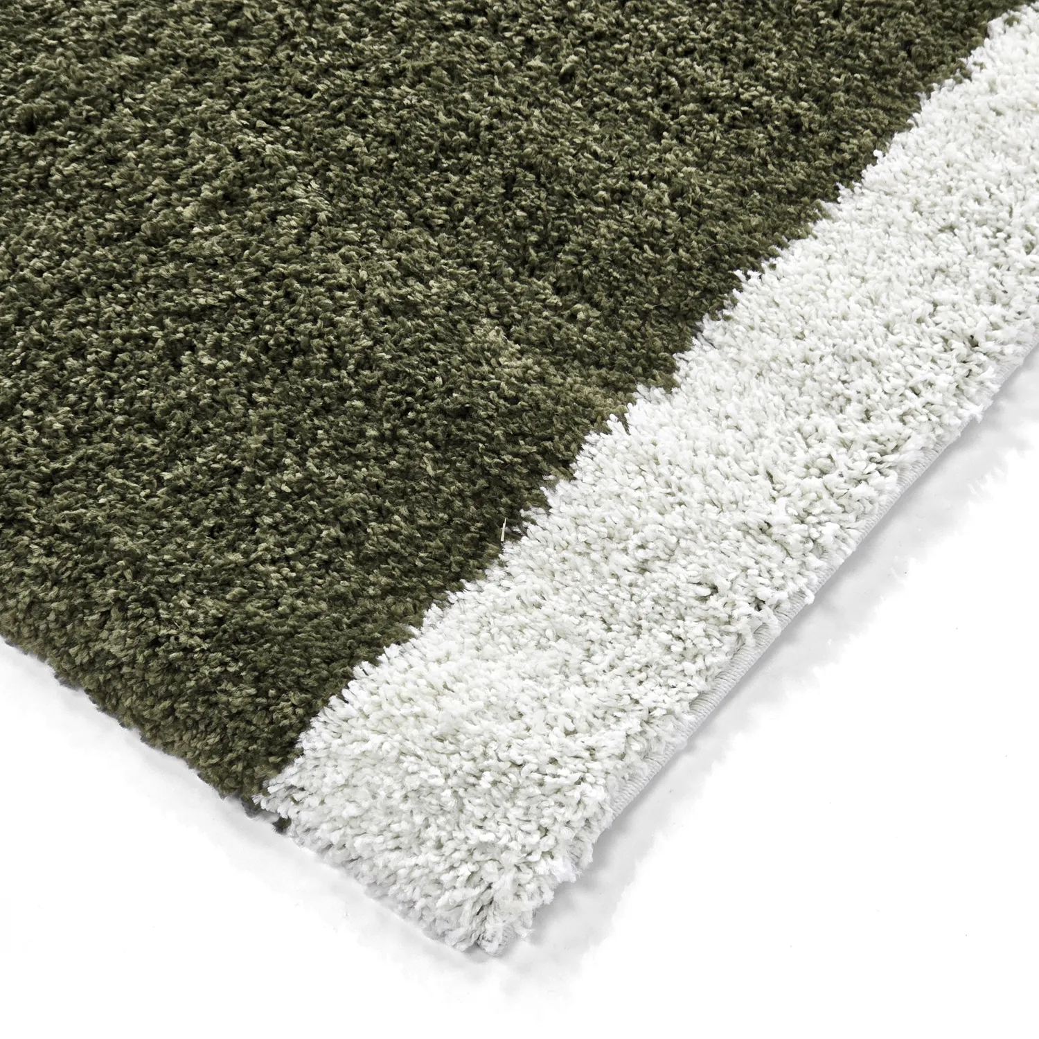 Shaggy szőnyeg - Conques (zöld/fehér)