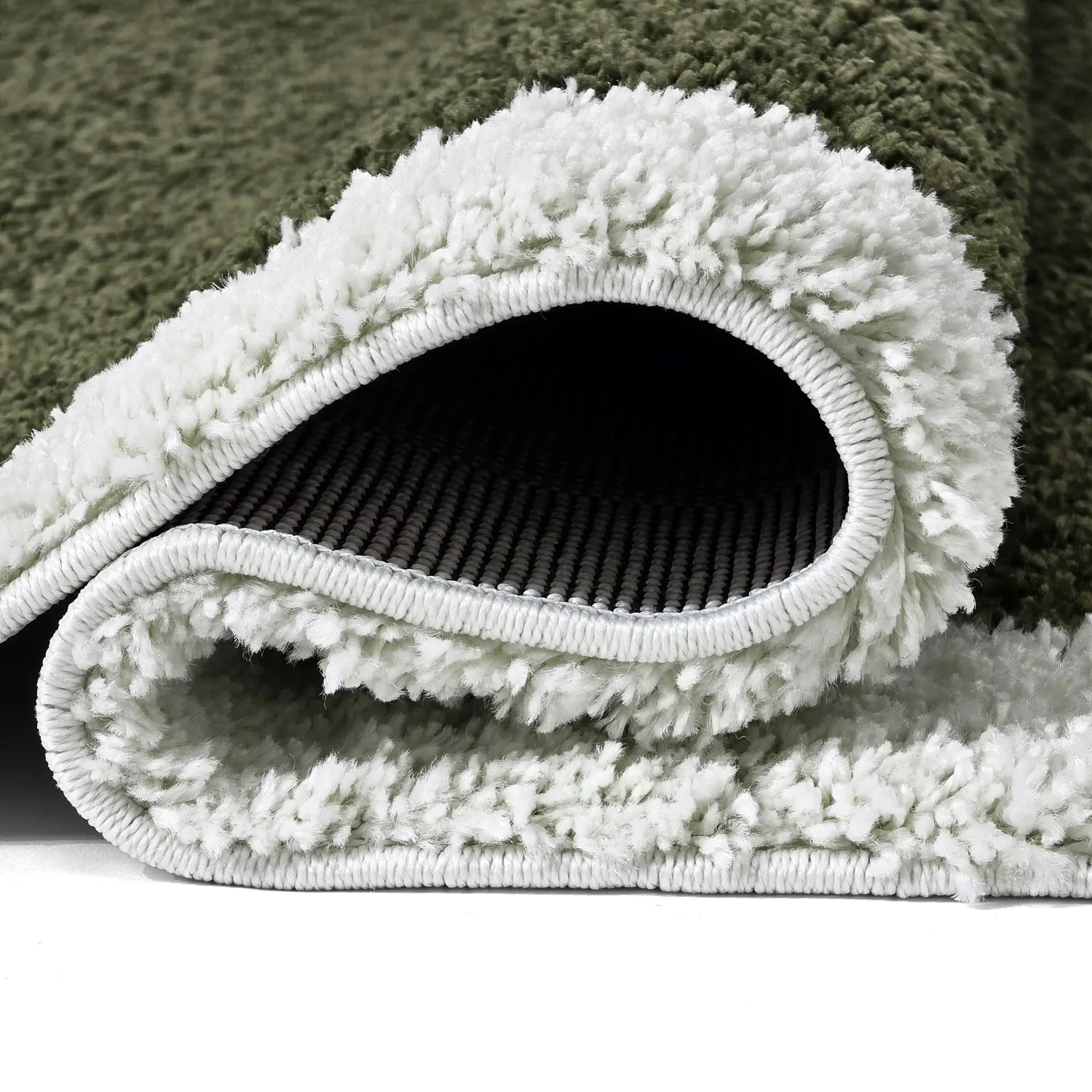 Shaggy szőnyeg - Conques (zöld/fehér)