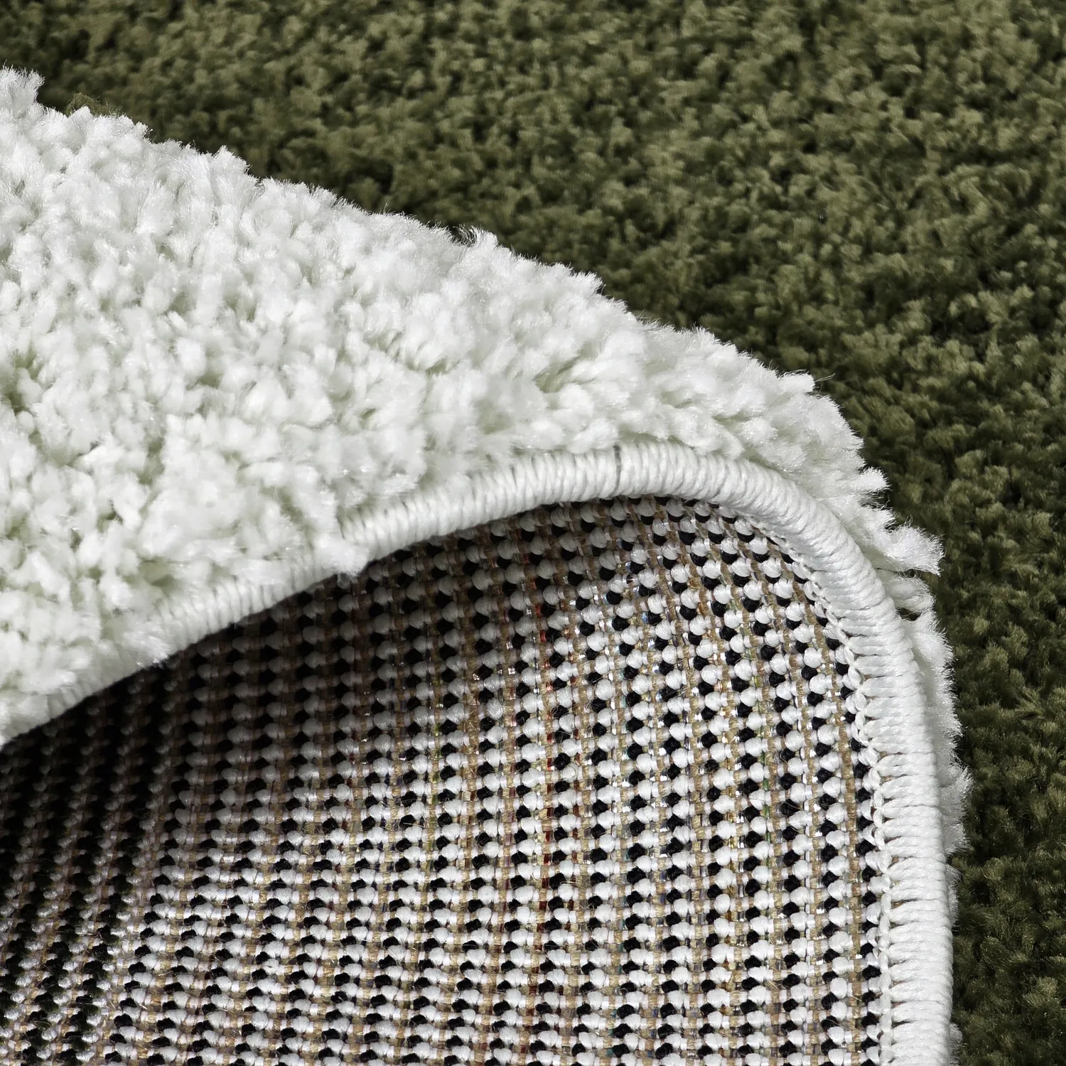 Shaggy szőnyeg - Conques (zöld/fehér)