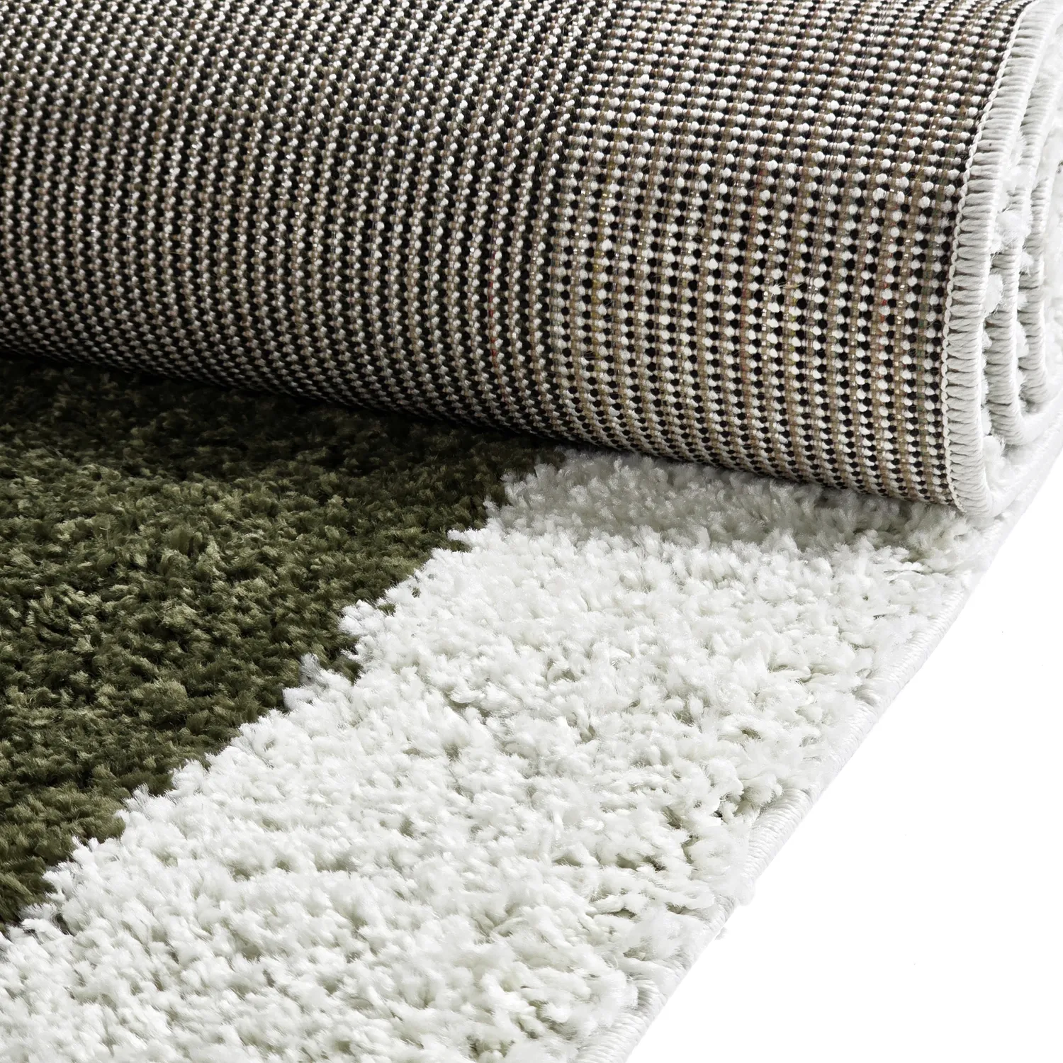 Shaggy szőnyeg - Conques (zöld/fehér)