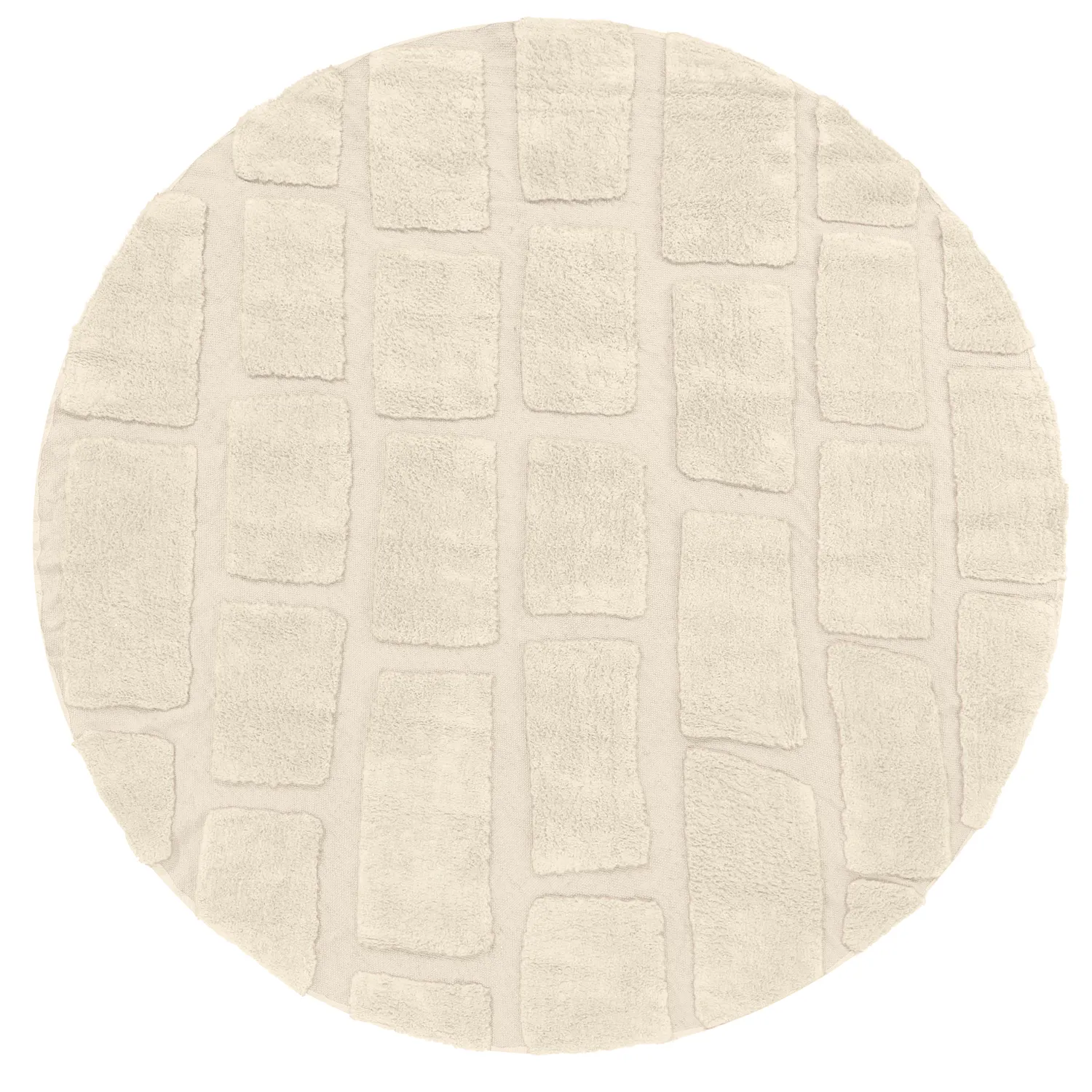 Kerek szőnyeg - Cyrus Natural Cotton Shaggy (bézs)