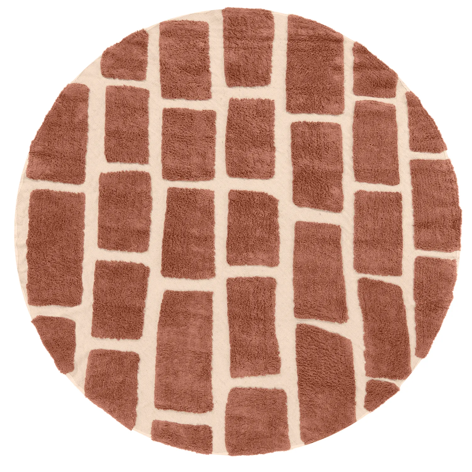 Kerek szőnyeg - Cyrus Natural Cotton Shaggy (barna)