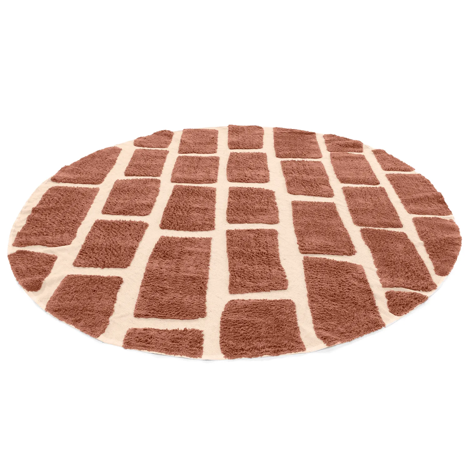 Kerek szőnyeg - Cyrus Natural Cotton Shaggy (barna)