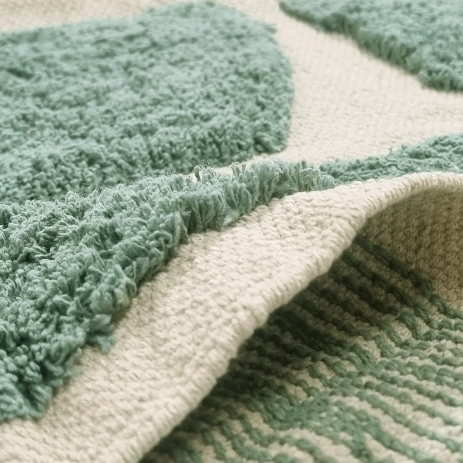 Kerek szőnyeg - Cyrus Natural Cotton Shaggy (zöld)