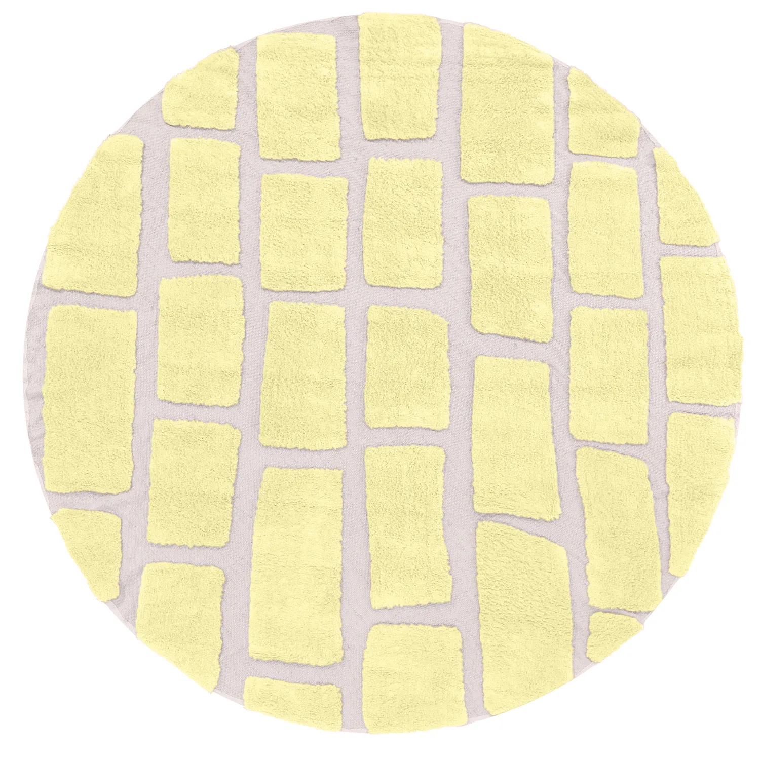 Kerek szőnyeg - Cyrus Natural Cotton Shaggy (sárga)