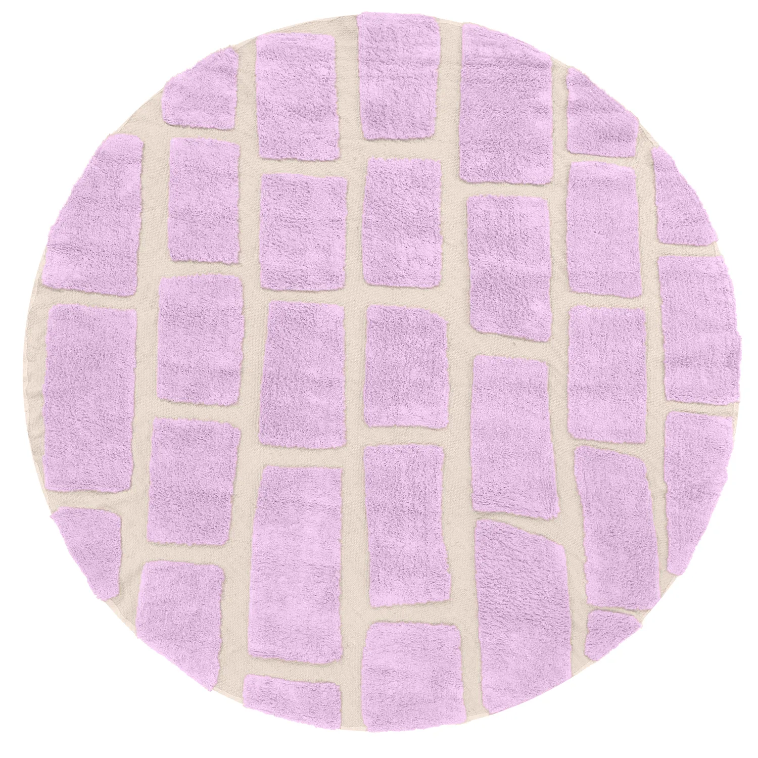 Kerek szőnyeg - Cyrus Natural Cotton Shaggy (lila)