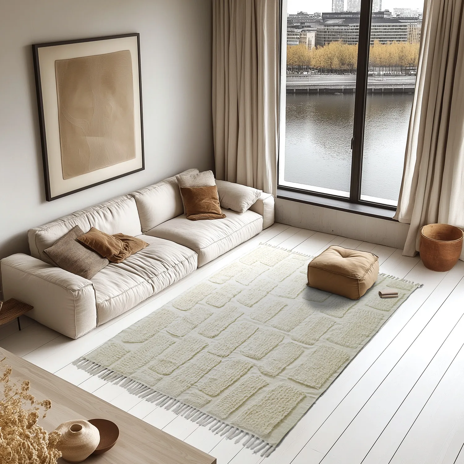 Shaggy szőnyeg - Cyrus Natural Cotton Shaggy (piszkosfehér)